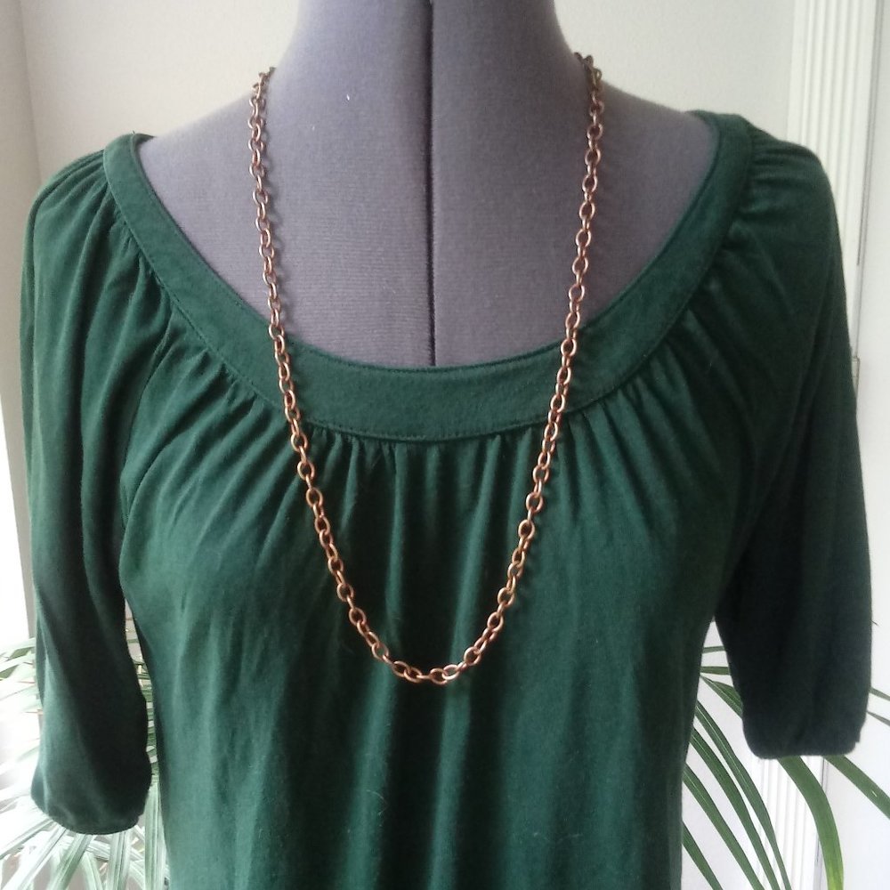 GAP Forest Green Scooped Neck Tee - Picture 3 of 7